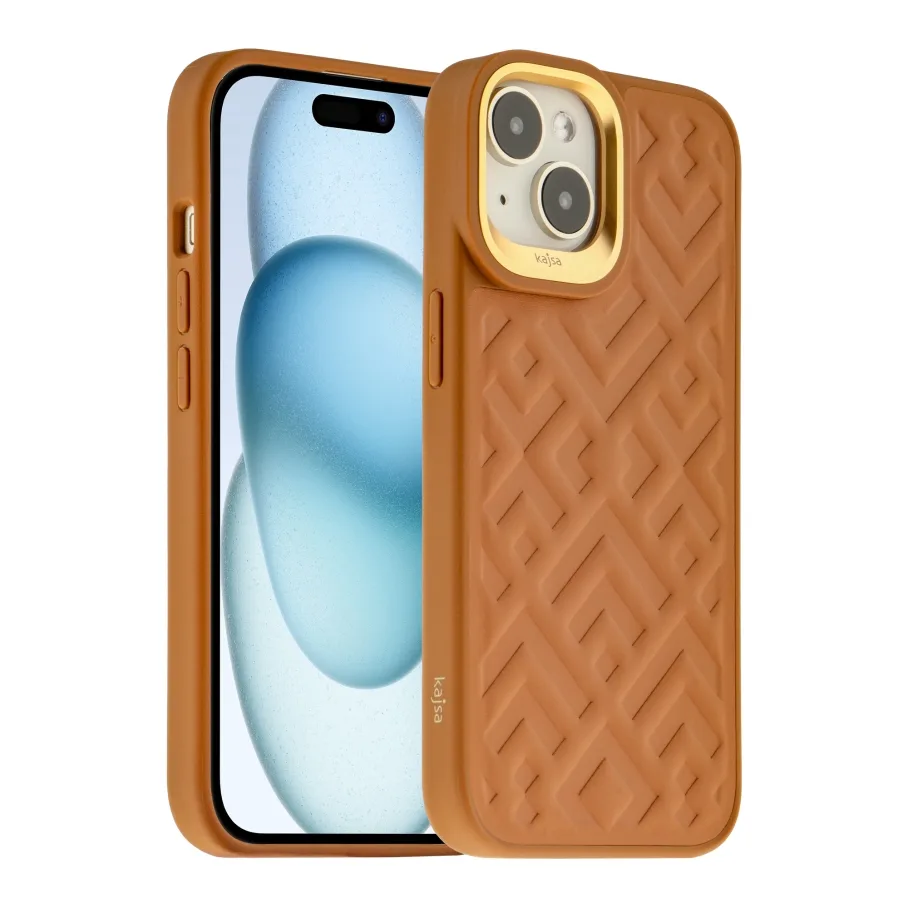 Чохол Kajsa Briquette Collection Rhombus для iPhone 15 Blue