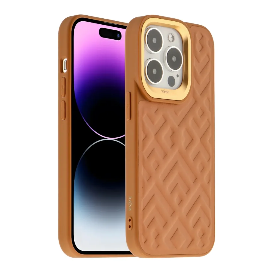 Чохол Kajsa Briquette Collection Rhombus для iPhone 14 Pro Olive