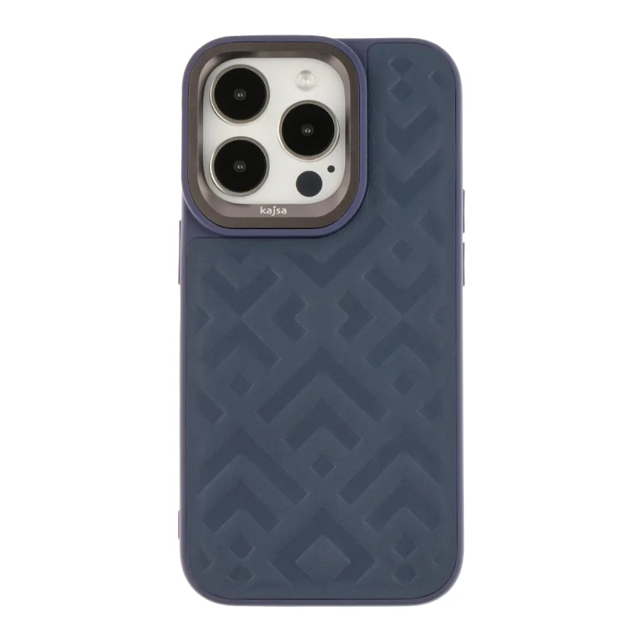 Чохол Kajsa Briquette Collection Rhombus для iPhone 14 Pro Blue