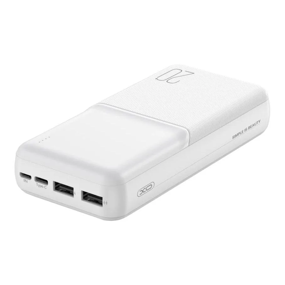 Універсальна Мобільна Батарея Power Bank XO PR252 Lighted Mobile Power 20000 mAh Білий