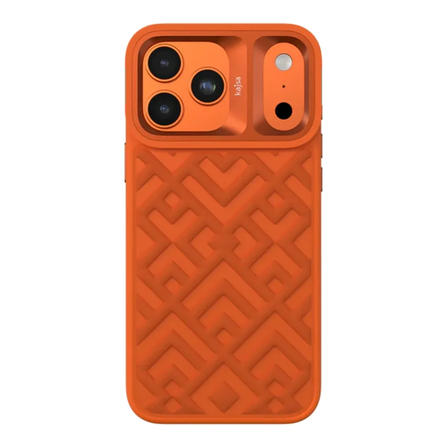 Чохол Kajsa Briquette Collection Rhombus with MagSafe для iPhone 17 Pro Max Orange Plus B-Ring