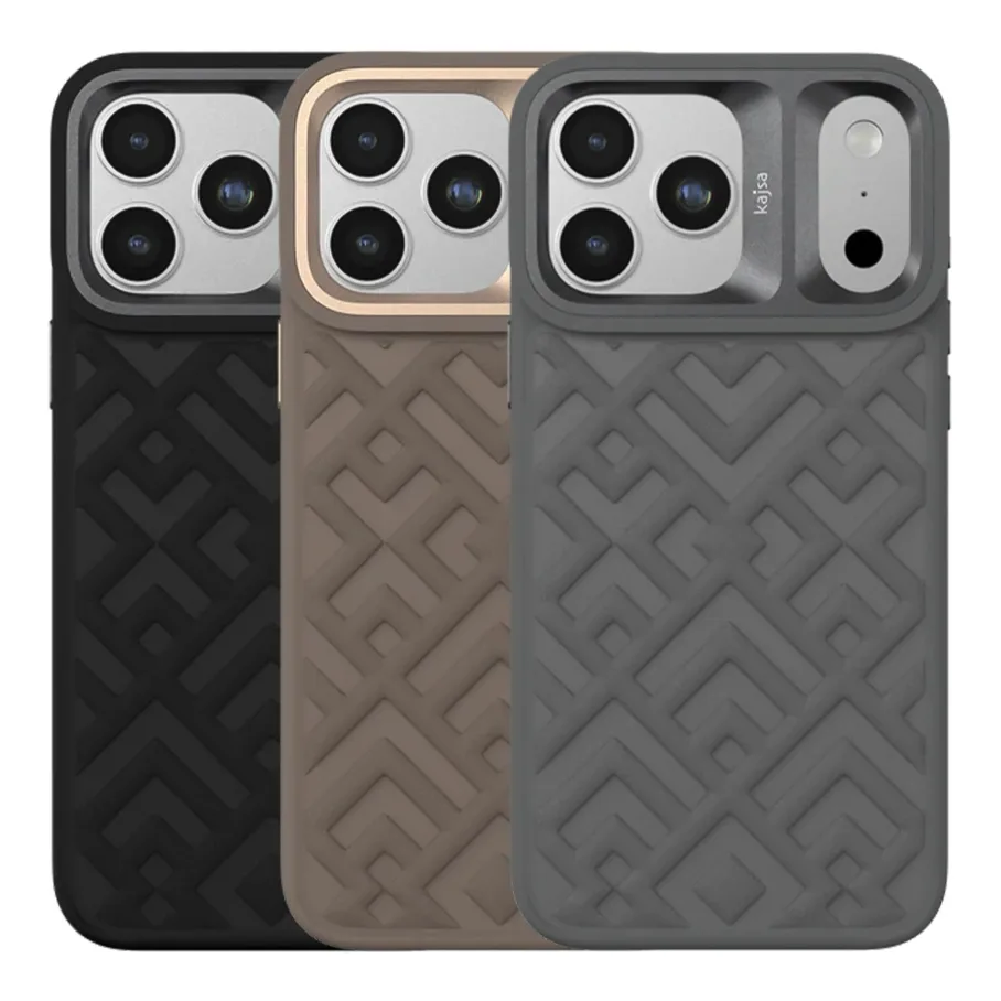 Чохол Kajsa Briquette Collection Rhombus with MagSafe для iPhone 17 Pro Max Orange Plus B-Ring