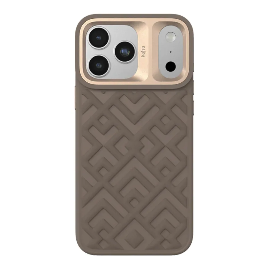 Чохол Kajsa Briquette Collection Rhombus with MagSafe для iPhone 17 Pro Max Desert Gold B-Ring
