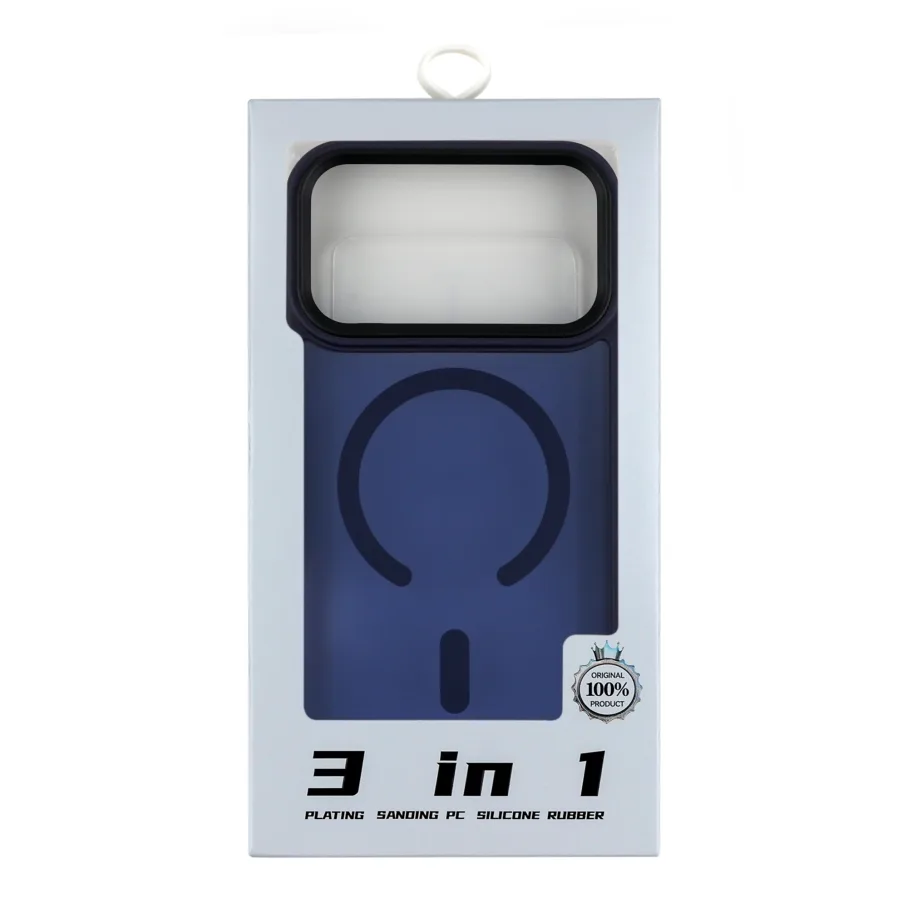 Чохол TPU+PC ShadowMat with MagSafe для iPhone 17 Pro Max Dark Blue