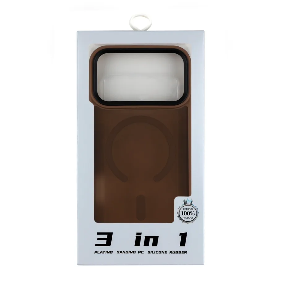 Чохол TPU+PC ShadowMat with MagSafe для iPhone 17 Pro Max Brown