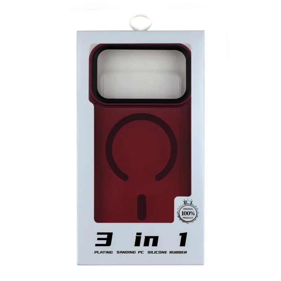 Чохол TPU+PC ShadowMat with MagSafe для iPhone 17 Pro Max Bordo