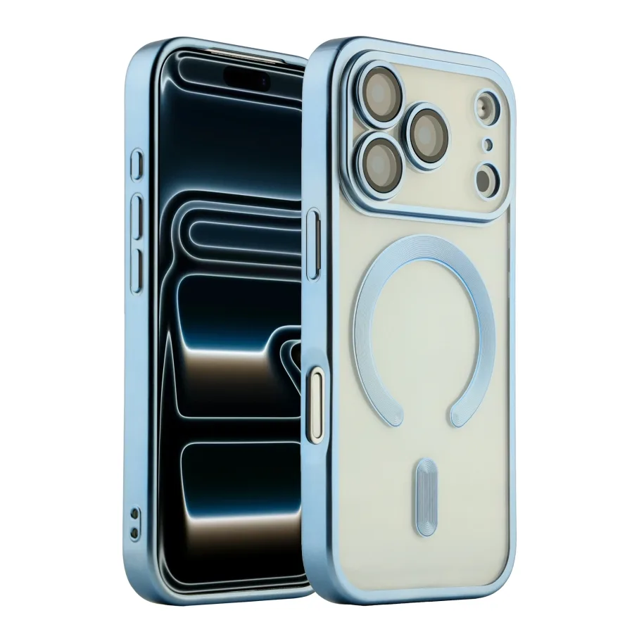 Чохол TPU Metallic Chrome Full Camera with Magsafe для iPhone 17 Pro Max Chrome Gold