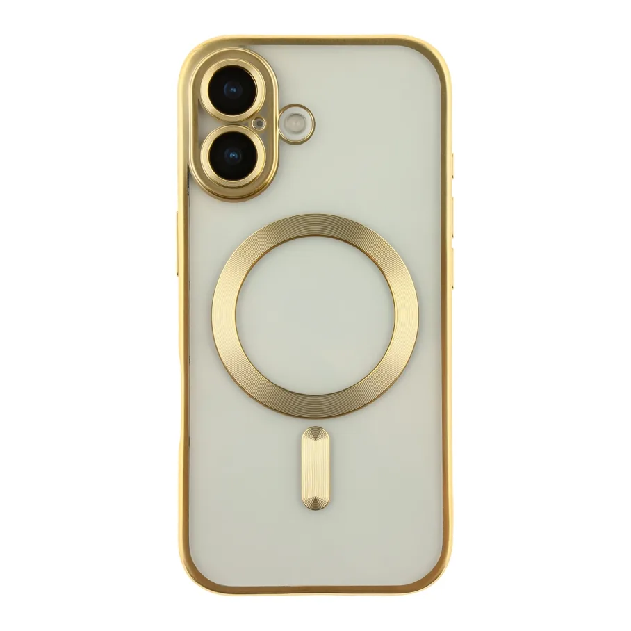 Чохол TPU Metallic Chrome Full Camera with Magsafe для iPhone 17 Chrome Gold
