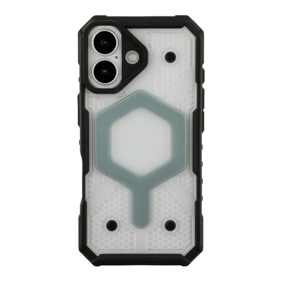Чохол TPU+PC ArmorHex Magnetic Case для iPhone 17 Transparent/Grey
