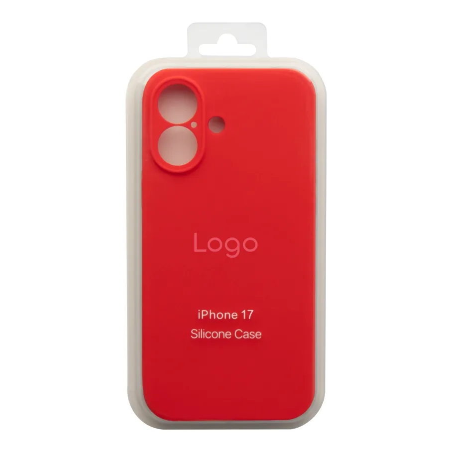 Чохол Silicone Case Full Size with Frame для iPhone 17 14.Red