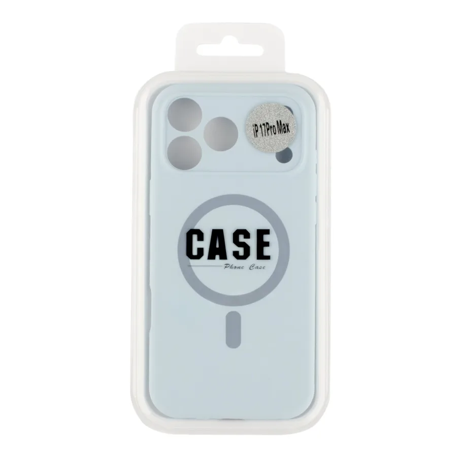 Чохол Glow Silicone Case Full Camera with Magsafe для iPhone 17 Pro Max Blue