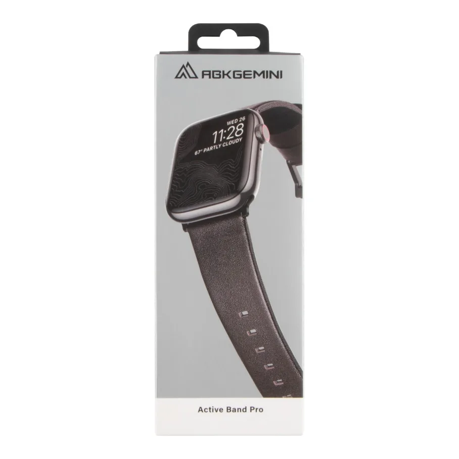 Ремінець для Apple Watch Leather+Silicone 42/44/45/49 mm Black Black