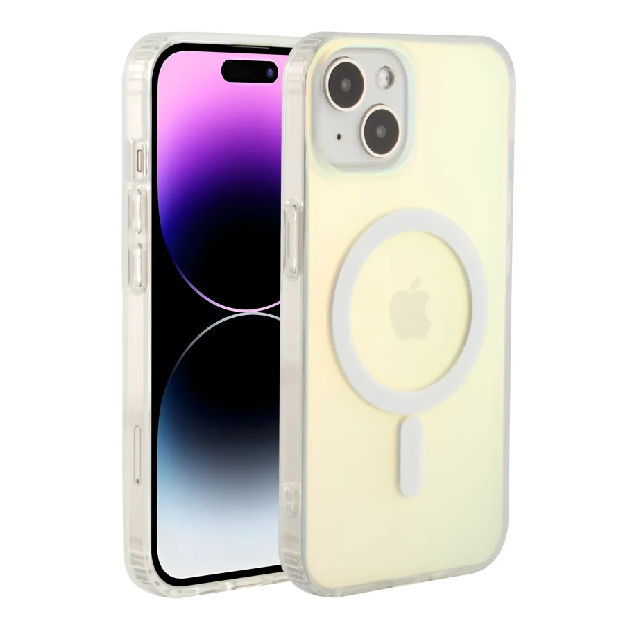 Чохол TPU+PC IMD Gradient with MagSafe для iPhone 15 Transparent