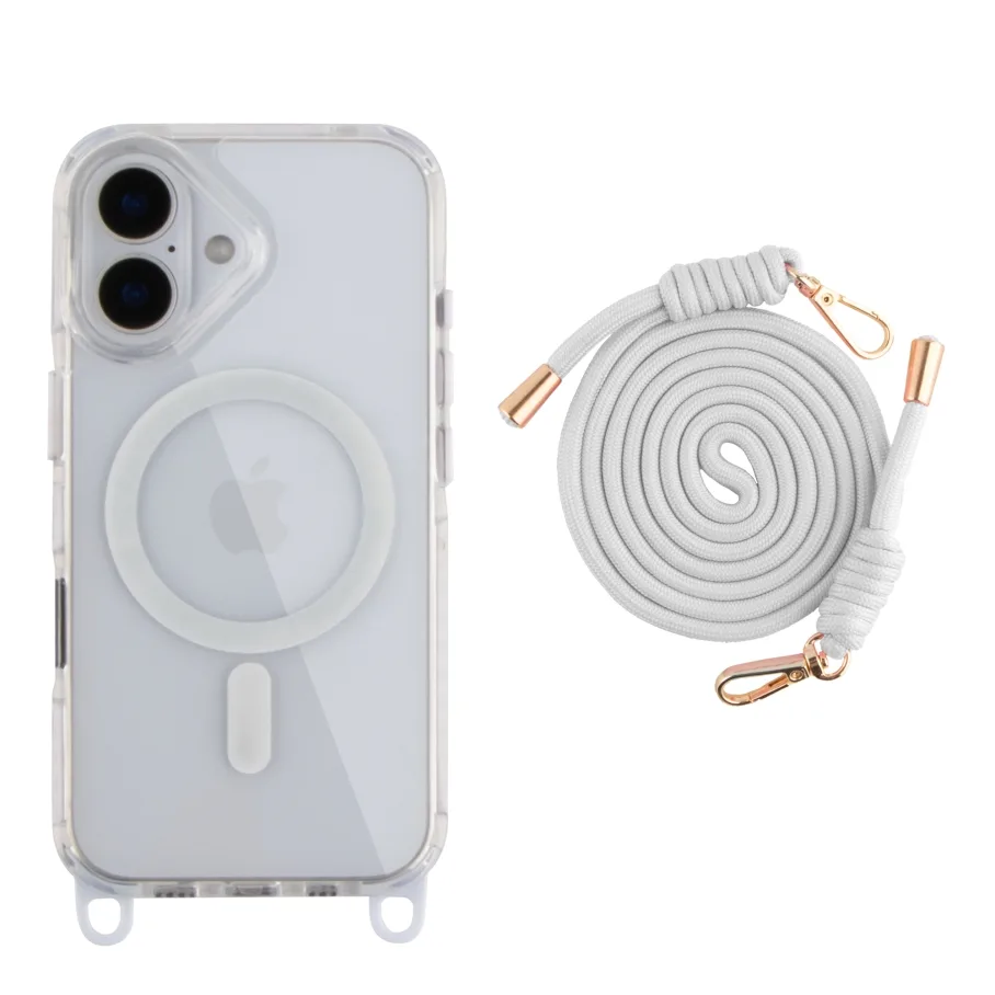 Чохол TPU+PC LanyardCase with MagSafe для iPhone 16 White