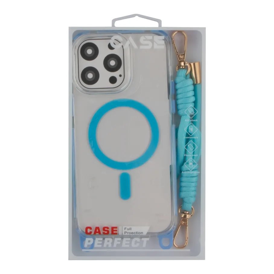 Чохол TPU+PC LanyardCase with MagSafe для iPhone 14 Pro Sky Blue