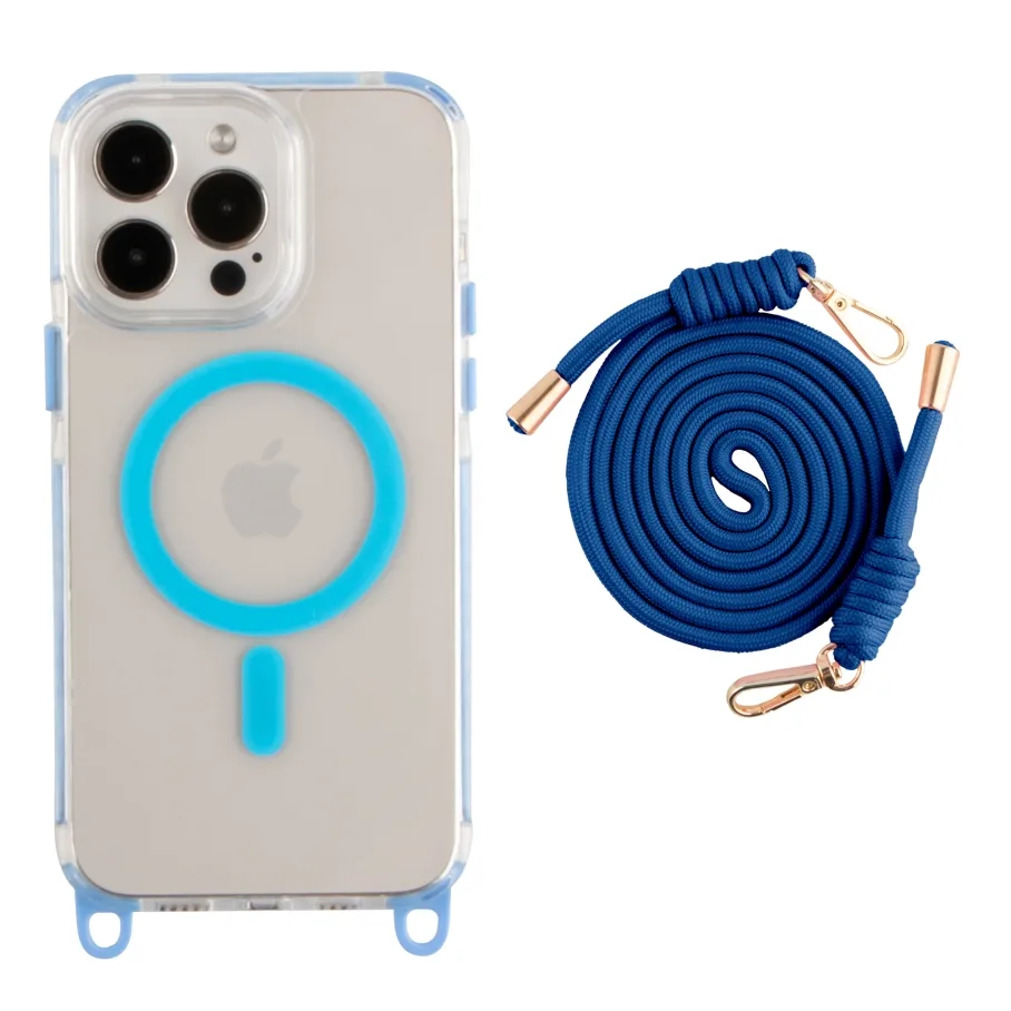 Чохол TPU+PC LanyardCase with MagSafe для iPhone 13 Pro Sky Blue