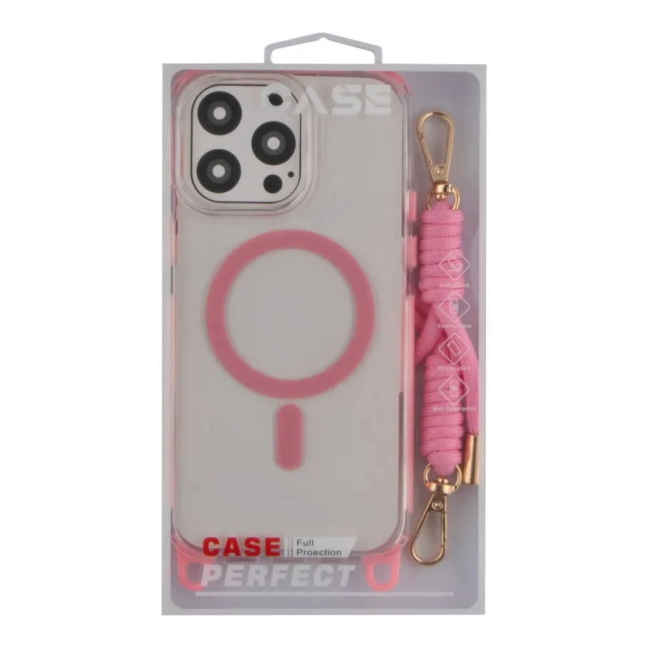 Чохол TPU+PC LanyardCase with MagSafe для iPhone 13 Pro Pink