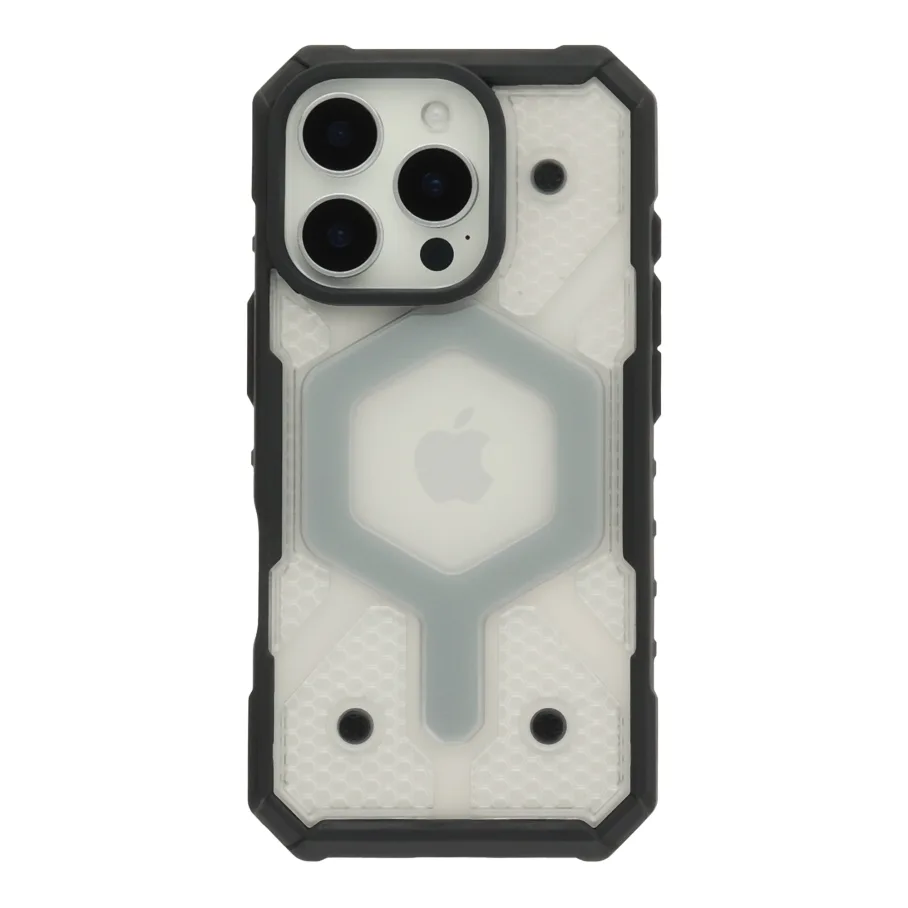 Чохол TPU+PC ArmorHex Magnetic Case для iPhone 16 Pro Transparent Grey