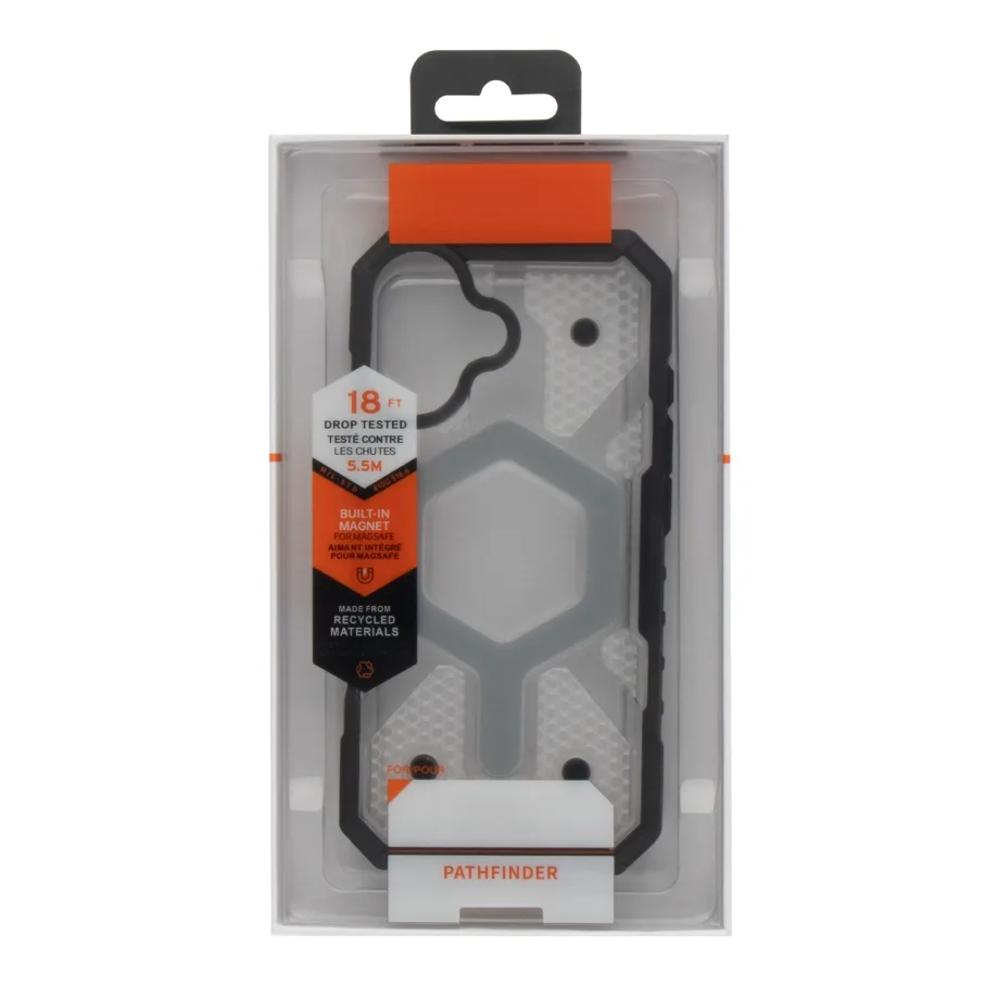 Чохол TPU+PC ArmorHex Magnetic Case для iPhone 16 Transparent/Grey