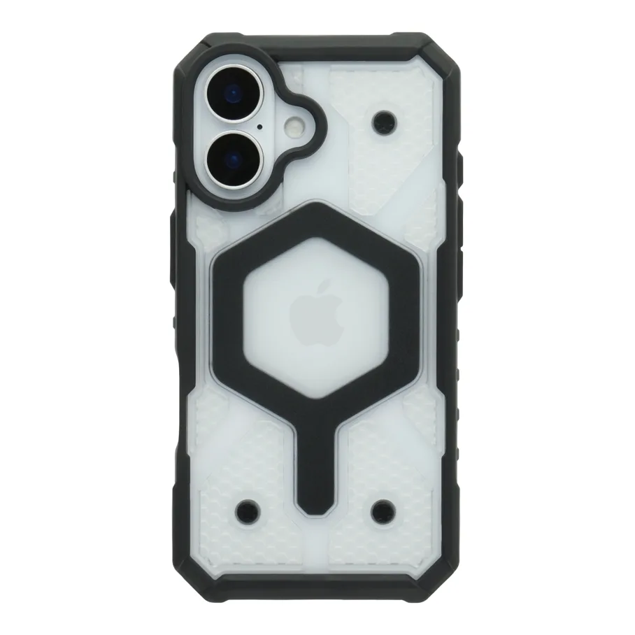 Чохол TPU+PC ArmorHex Magnetic Case для iPhone 16 Transparent Black