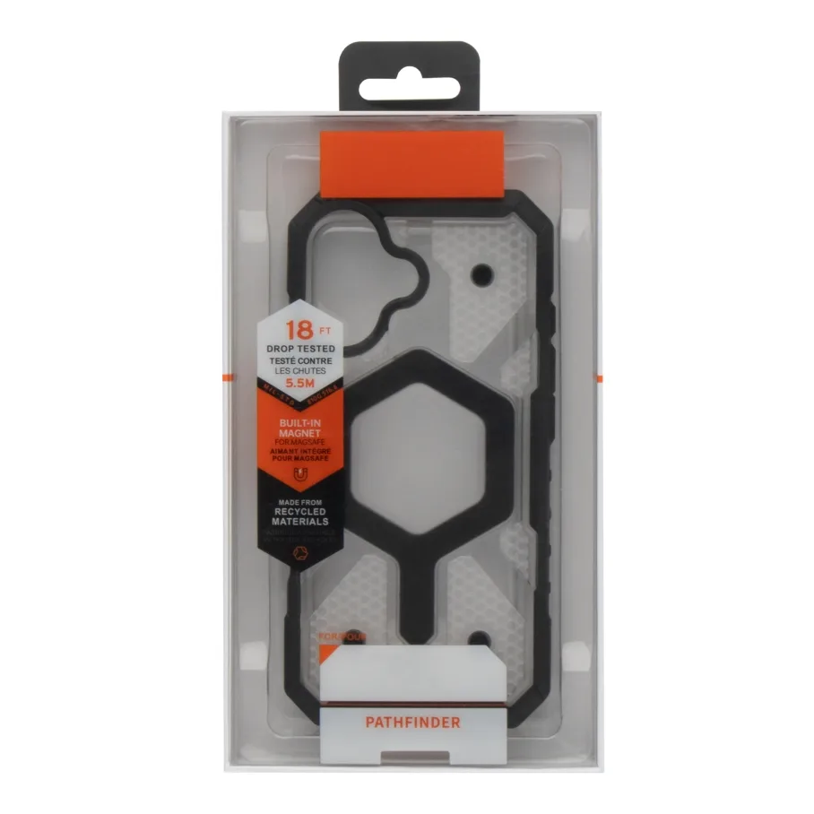 Чохол TPU+PC ArmorHex Magnetic Case для iPhone 16 Transparent Black