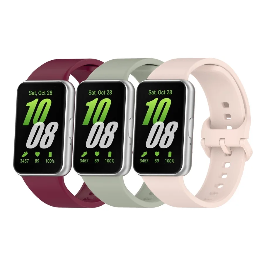Ремінець для Samsung Galaxy Fit 3 (R390) Silicone Grey Green