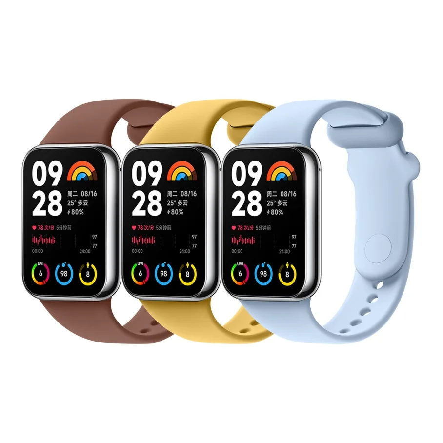 Ремінець для Xiaomi Mi Band 8 Pro/Mi Band 9 Pro/Redmi Watch 4 Silicone Yellow