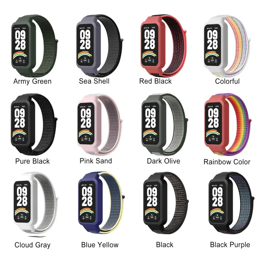 Ремінець для Xiaomi Mi Band 9 Active Nylon Pure Black