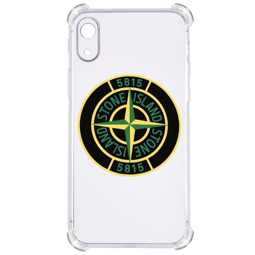 Прозорий протиударний чохол для iPhone XR З принтом: Stone Island (стон айленд)