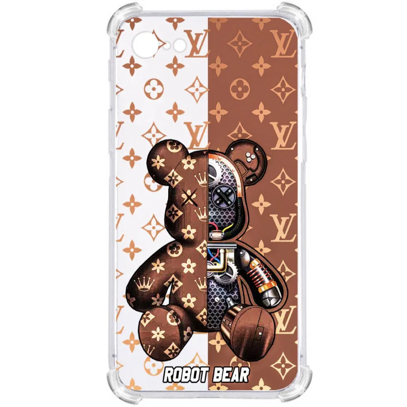 Прозорий протиударний чохол для iPhone 6,iPhone 6s з принтом: Robot Bear