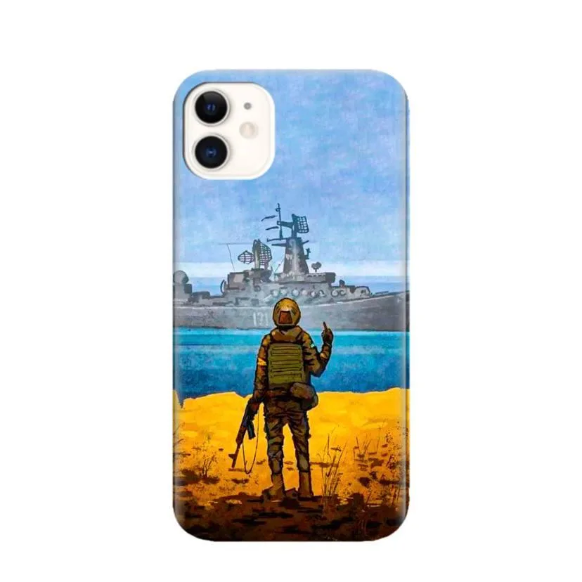 Чохол BLEX з принтом для iPhone 11 | Принт: РУСКИЙ ВОЕННЫЙ КОРАБЛЬ,ИДИ НАХУЙ