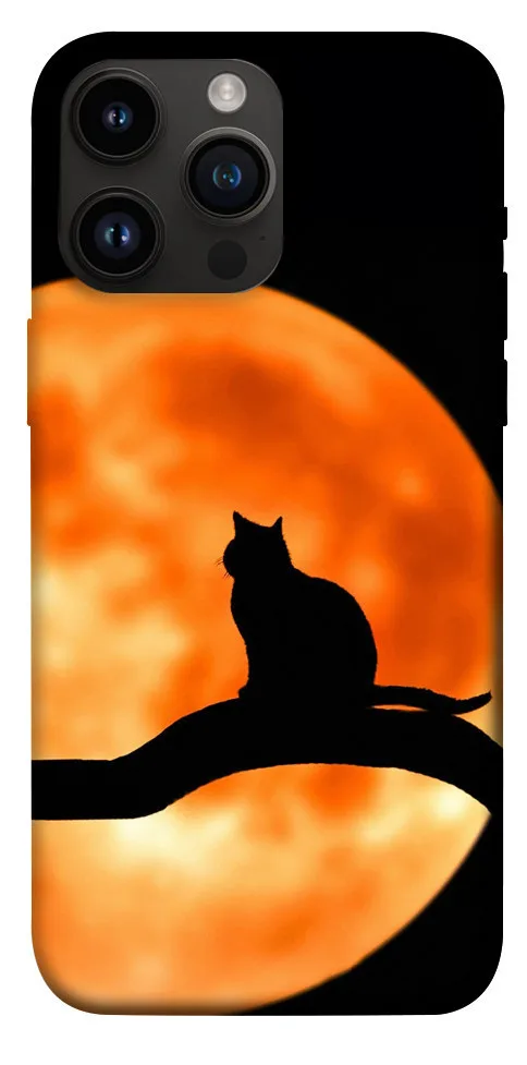 Чохол BLEX Кіт на тлі місяця для iPhone 14 Pro Max (6.7
