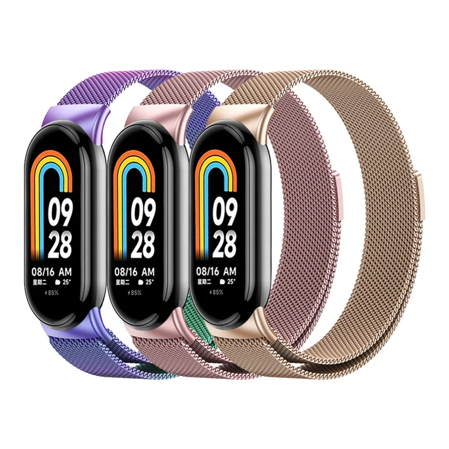 Ремінець для Xiaomi Mi Band 8/9/10 Milanese Loop Black