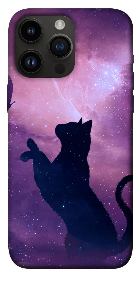 Чохол BLEX Кіт та метелик для iPhone 14 Pro Max (6.7