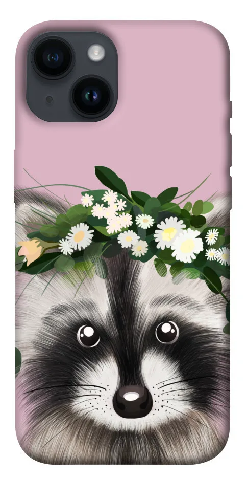 Чохол BLEX Raccoon in flowers для iPhone 14 (6.1