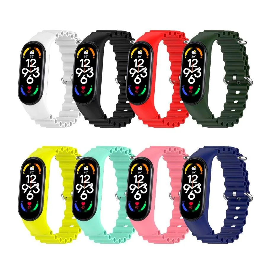 Ремінець для Xiaomi Mi Band 5/6/7 Ocean Band White