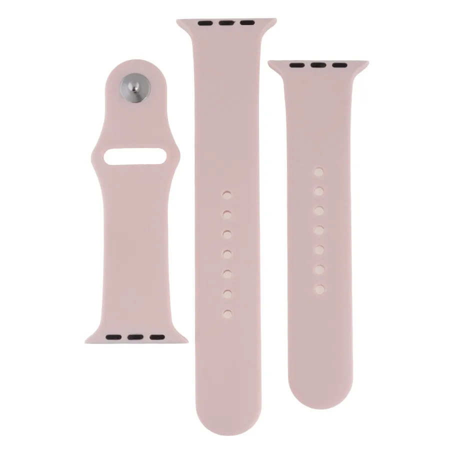 Ремінець для Apple Watch Band Silicone Two-Piece 42/44/45/49 mm 19.Pink Sand