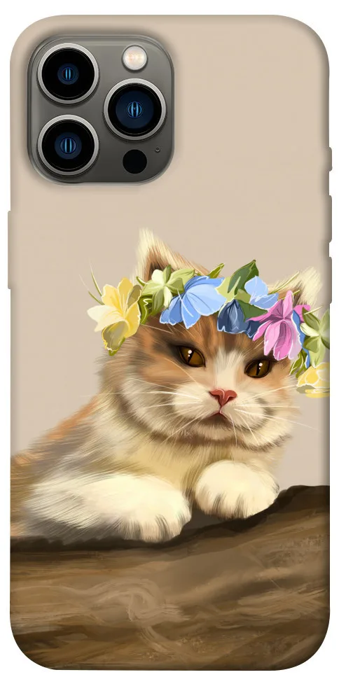 Чохол BLEX Cat in flowers для iPhone 12 Pro Max (6.7