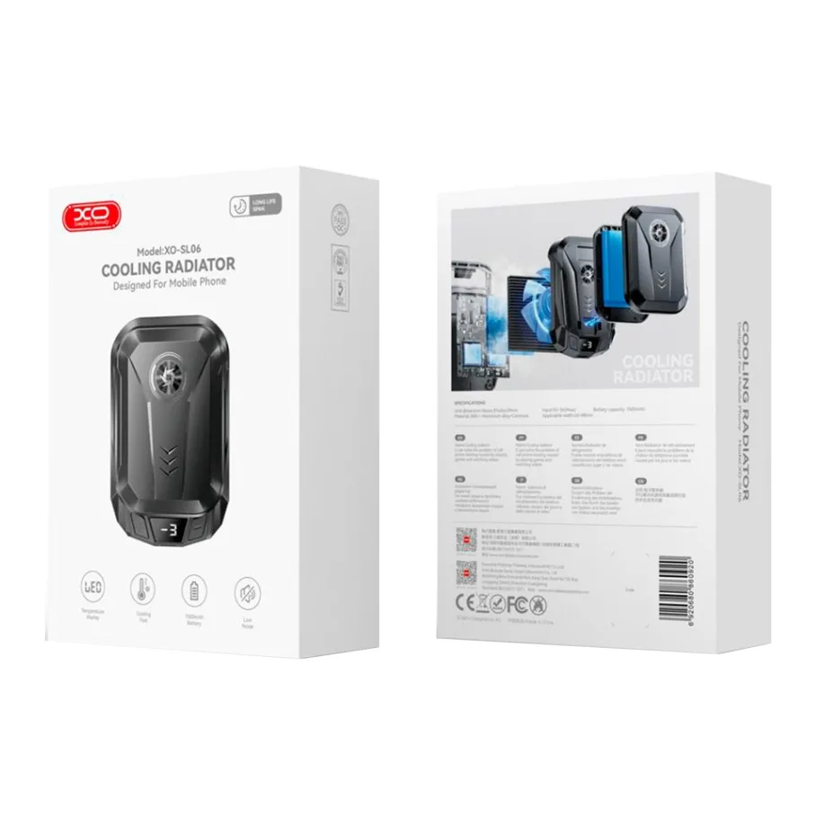 Магнітний радіатор Для Смартфону XO SL06 1500 mAh М'ята упаковка Чорний