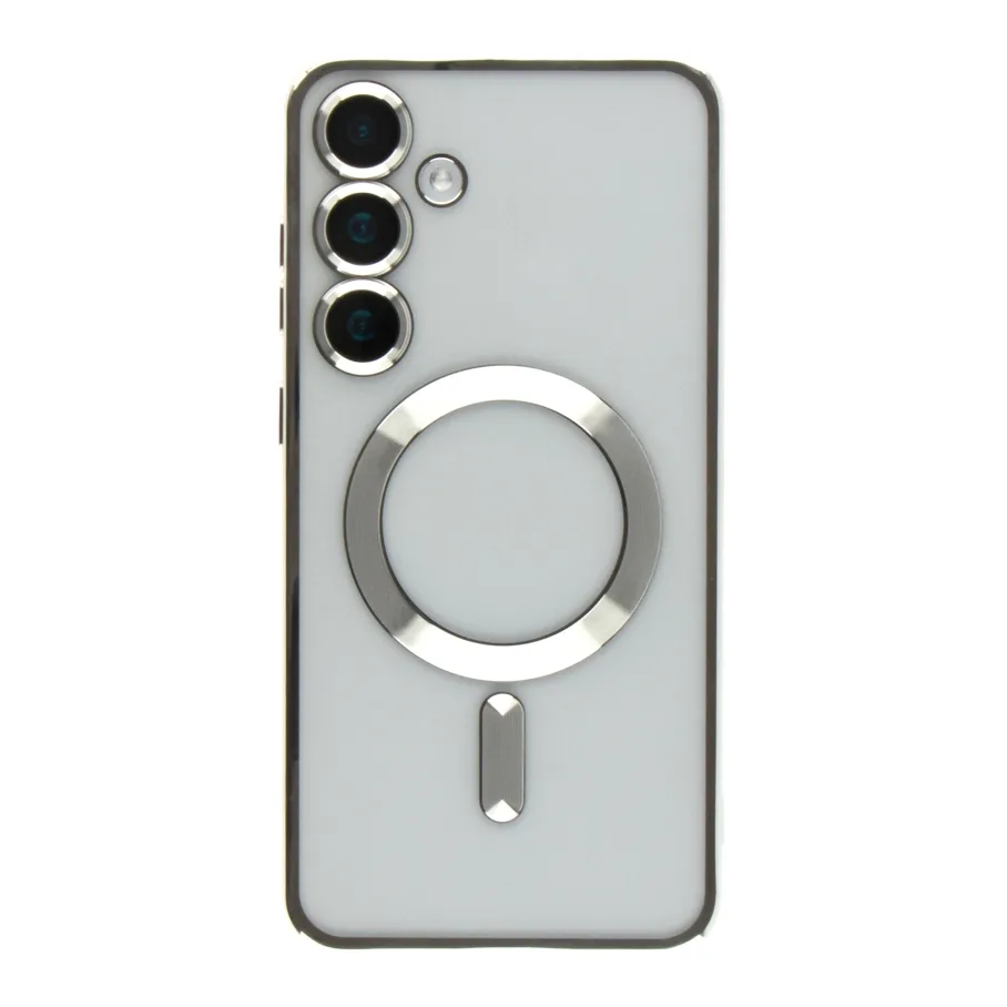 Чехол TPU Metallic Full Camera with Magsafe для Samsung Galaxy S24+ 5G (S926) Silver