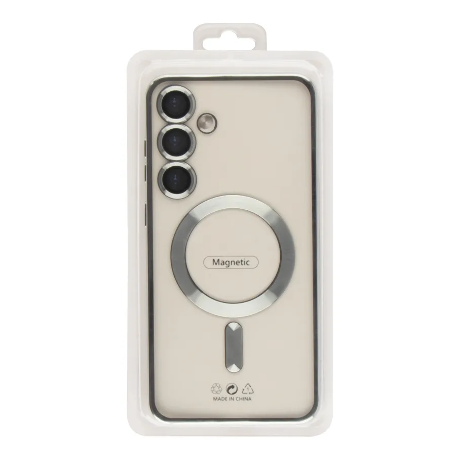 Чехол TPU Metallic Full Camera with Magsafe для Samsung Galaxy S24+ 5G (S926) Silver