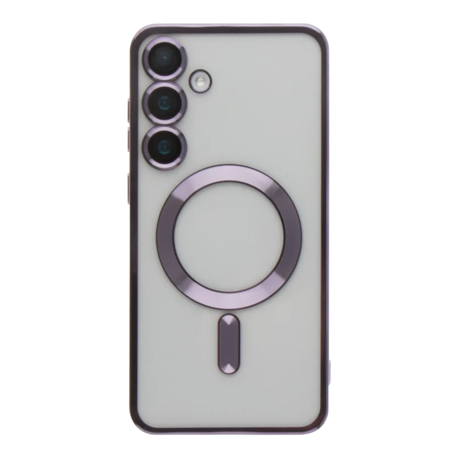 Чехол TPU Metallic Full Camera with Magsafe для Samsung Galaxy S24+ 5G (S926) Dark Purple
