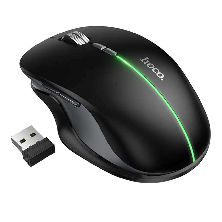 Бездротова Миша Hoco GM40 Dixon RGB dual-mode (rechargeable version) Чорний