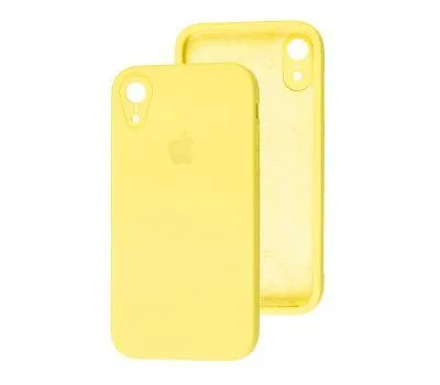 Чохол для iPhone Xr Square Full camera Silicone Case жовтий