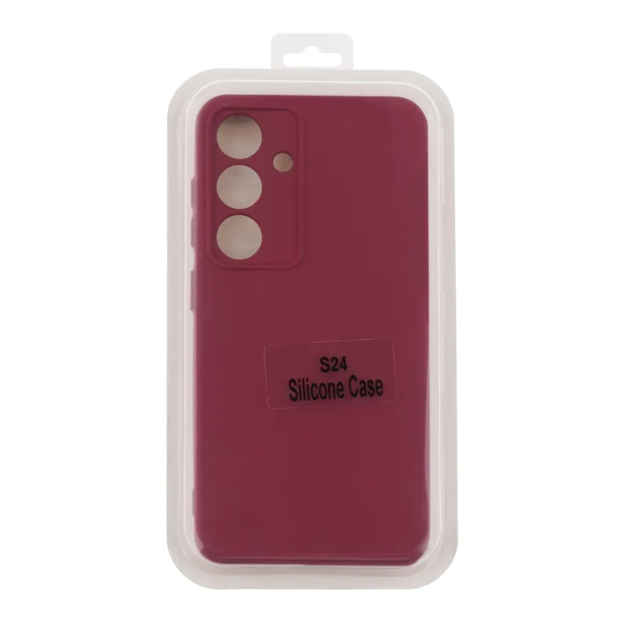 Чохол Silicone Cover Full Camera (A) для Samsung Galaxy S24 5G (S921)/S25 5G (S931) 42.Maroon