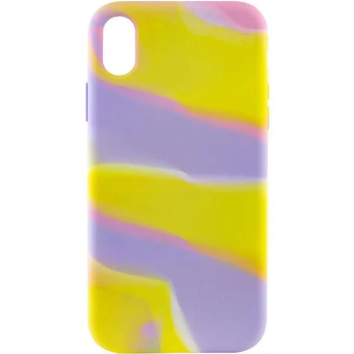 Чохол Silicone case full Aquarelle для iPhone XS / X (5.8