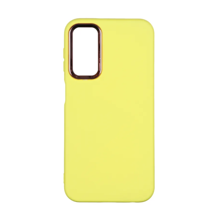 Чохол Silicone Cover Metal frame (AA) для Samsung Galaxy A24 4G (A245) 04.Yellow