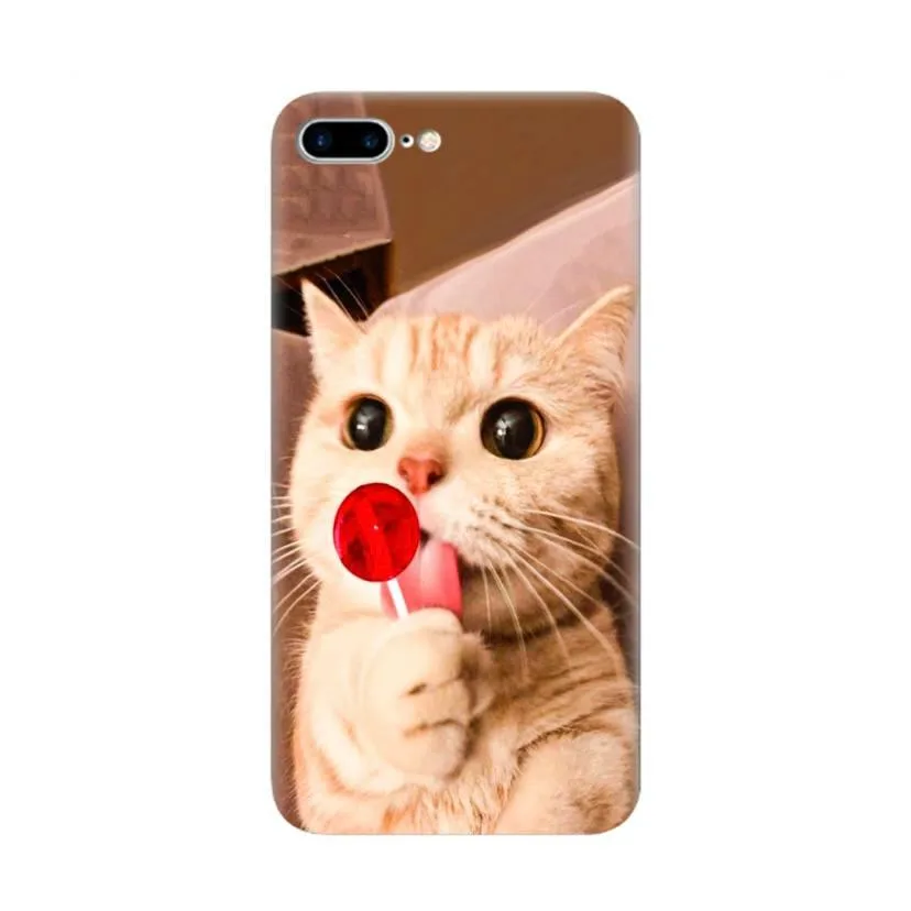 Чохол BLEX з принтом для iPhone 7 plus / iPhone 8 plus | Принт: Котик з чупіком #IPH12028