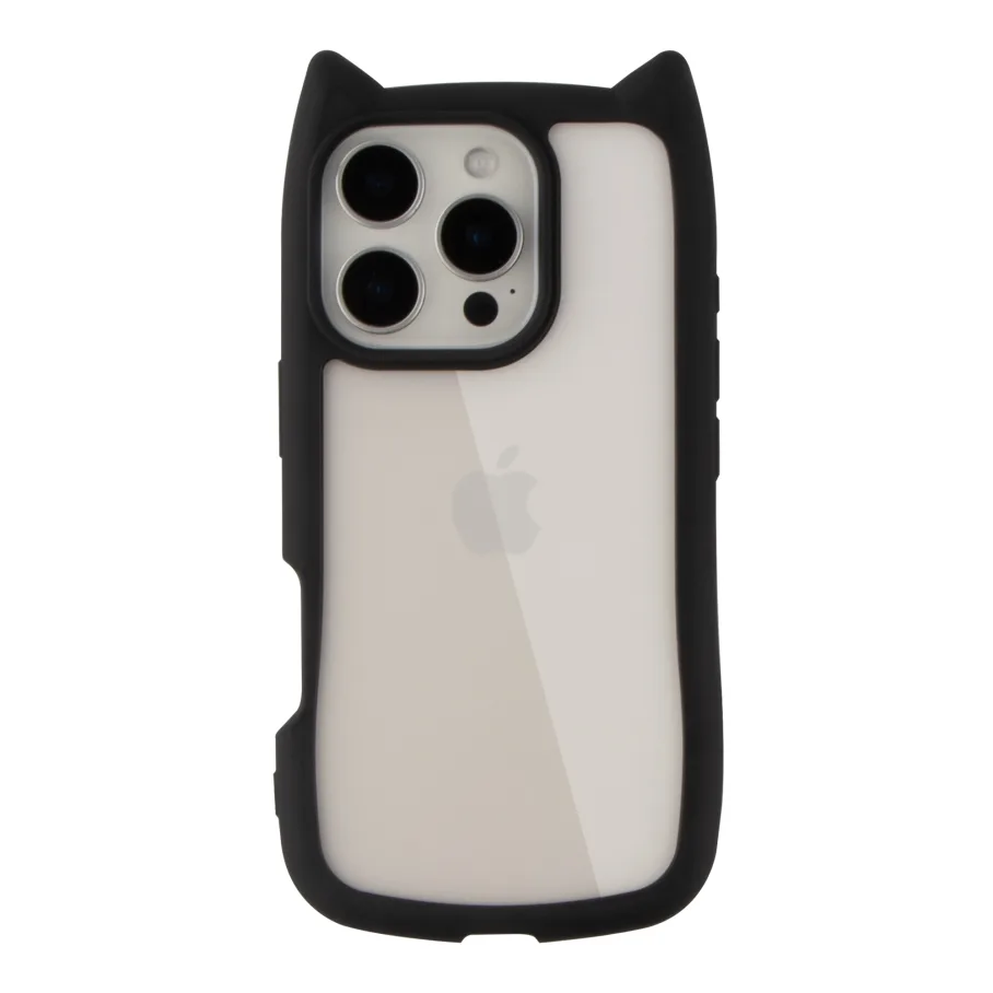 Чохол TPU+PC Cat Ears Case для iPhone 16 Pro Black