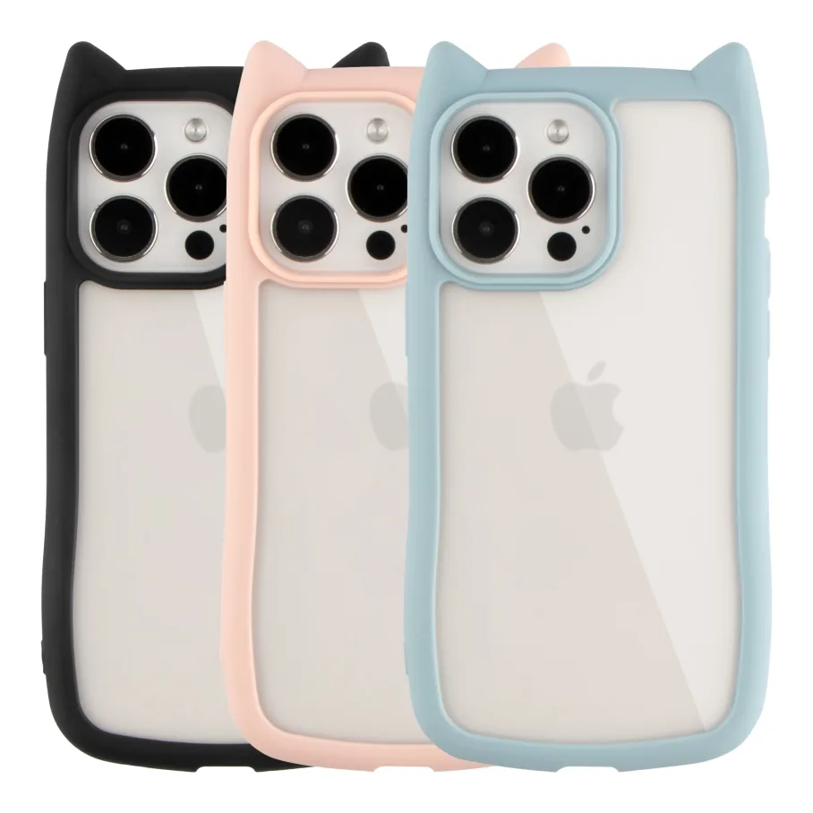 Чохол TPU+PC Cat Ears Case для iPhone 14 Pro Max Pink